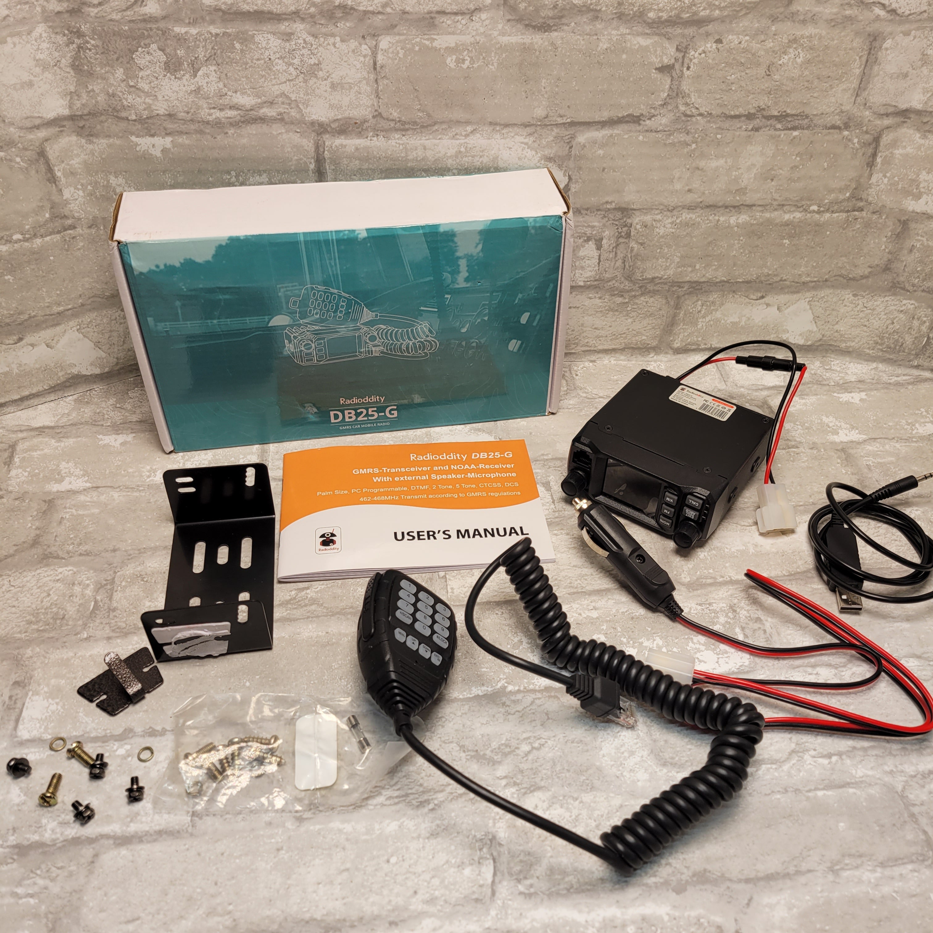 Radioddity DB25-G GMRS Mobile Radio, 25 Watts Two Way Radio (7945759457518)